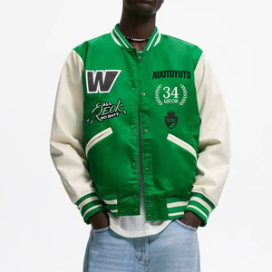 High Quality <strong>Varsity</strong> <strong>Jacket</strong> Men Chenille Embroidery Leather Sleeves Custom Baseball Letterman <strong>Varsity</strong> <strong>Jacket</strong> - Product Image 6