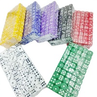 Dés hexagonaux en acrylique moulé arc-en-ciel écologiques de luxe, ensemble de 1 pièce pour jeux de société
