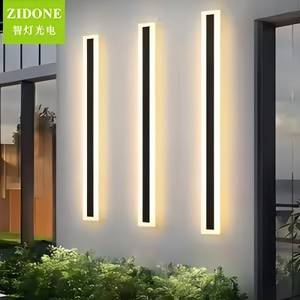 Luminária de Parede Externa LED Moderna de Perfil Longo, À Prova D'Água, de Alumínio, para Jardim - Product Image 2