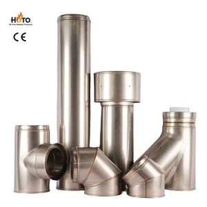 Tuyau de cheminée en acier inoxydable à double paroi certifié ISO9001, connexion Twist-Lock, environnements extérieurs difficiles, poêle - Product Image 5