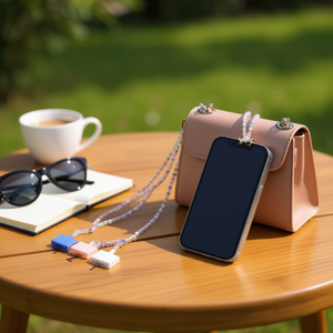 Cadena para Bolso de Teléfono Móvil de 120cm, Cadena de Cristal de Doble Uso para Accesorio de Bolso de Teléfono Móvil - Product Image 3