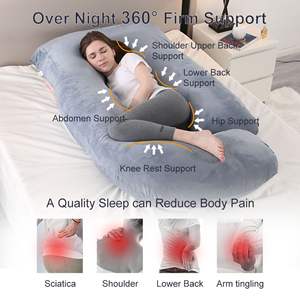 Oreiller de <span class=keywords><strong>grossesse</strong></span> <span class=keywords><strong>ergonomique</strong></span> en forme de U, soutien complet du corps, mousse à mémoire de forme, <span class=keywords><strong>coussin</strong></span> de maternité pour les futures mamans - Product Image 2