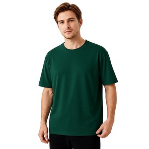 T-shirt d'été en gros à manches courtes pour hommes et femmes, couleur unie, décontracté, coupe ample, avec décoration de diamants à paillettes, 100 % coton - Product Image 1