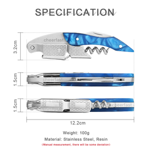<span class=keywords><strong>Sacacorchos</strong></span> de Resina de Color <span class=keywords><strong>Personalizado</strong></span>, <span class=keywords><strong>Sacacorchos</strong></span> de Resina de Diferentes Colores, <span class=keywords><strong>Sacacorchos</strong></span> y Abridor de Botellas de Vino 3 en 1 de Acero Inoxidable - Product Image 4