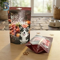 Sacs refermables personnalisés Lebei pour aliments pour animaux de compagnie, avec logo, pour l'emballage de bœuf et de poisson, résistants à l'humidité, en PET/PE, avec fermeture éclair