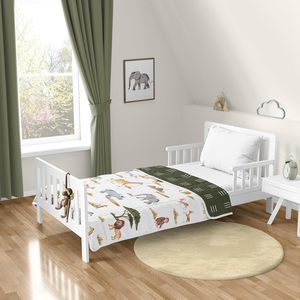 Manta Ponderada con Diseño de Animales de la Selva para Niños y Niñas, Tamaño Pequeño, Lavable, 5 Libras, Certificación Oeko-Tex - Product Image 2