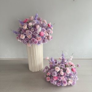 Centros de Mesa de Flores Artificiales de Seda Blanca para Boda, Arreglos de Centros de Mesa con Rosas - Product Image 5