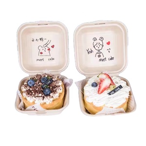 biodegradable catering food transport boxes food grade disposable sugarcane salad paper meal clamshell burger box