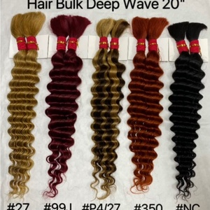 Extensiones de Cabello Humano Virgen Indio Ondulado Profundo sin Trama, a Granel, Precio Económico para Trenzas - Venta al por Mayor - Product Image 4