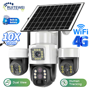 30MP 4G Sim 卡 V380PRO WIFI 三镜头太阳能无线摄像机户外闭路电视 PTZ 监控户外网络安全摄像机 - Product Image 3