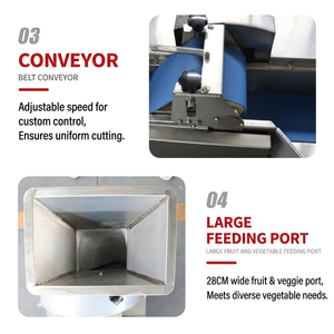 Continuous Feeding <b>Vegetable</b> Cutter For Food Processing Onion Green Pepper Carrot Shredding And Slicing Equipment - Product Image 3