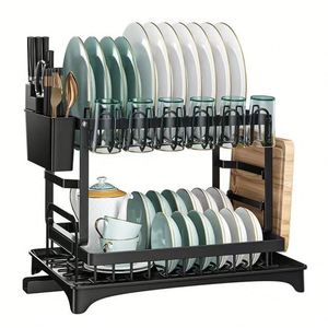 Escurridor de Platos Plegable de Tubo de Hierro para Cocina, Organizador de Platos, Soporte de Almacenamiento, Escurridor de Cuencos - Product Image 2