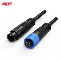 Connecteur étanche M12 2+3 broches surmoulé IP67, prise hybride moulée pour câble, alimentation et signal, pour contrôle de gradation de lumière linéaire LED