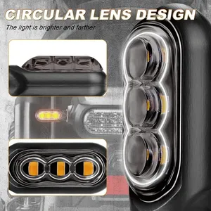 Luces Intermitentes LED <span class=keywords><strong>Mini</strong></span> para Motocicleta, Color Ámbar, Flujo Dinámico, para <span class=keywords><strong>Kawasaki</strong></span>, Yamaha, Cafe Racer - Product Image 5