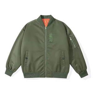 Giacca Antivento <span class=keywords><strong>in</strong></span> Stile Retrò Americano <span class=keywords><strong>di</strong></span> Tendenza con Colletto alla Coreana, Uniforme da Baseball Casual Ampia - Product Image 2