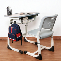 Ensemble Chaise et Bureau d'Étude Réglables en Hauteur, Confortables, Écologiques et Durables pour Enfants, Chambre Scolaire, Bureau à Domicile, Design Moderne, Direct Usine