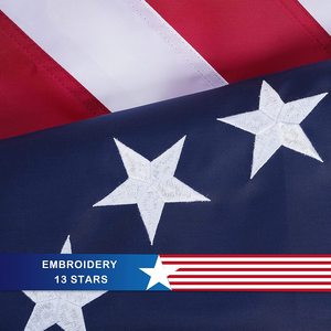 Bandera Estadounidense <span class=keywords><strong>Colonial</strong></span> de 3x5 Pies, 13 Estrellas, Diseño de Betsy Ross, Oxford 210D, Personalizada al por Mayor, Económica, en Existencia para EE. UU. - Product Image 2