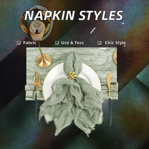 Serviettes en coton plissées <span class=keywords><strong>de</strong></span> style moderne faites à la main jetables carrées pour la maison ou l'avion - Product Image 2