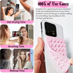 Double Sided Silicone Suction Cup Phone Holder 40 Cups Desk Mount Various Colors Custom Design Supported - Product Image 6