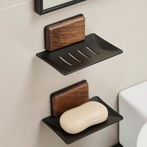 Portasapone Quadrato Multifunzionale in Legno Massello Creativo per la Casa, Mensola da Parete per Oggetti Vari per Cucina, Soggiorno, Guardaroba - Product Image 2