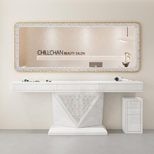Espejo de Salón Moderno de MDF, Espejo de Cuerpo Entero para Barbería con Luces, Espejo Especializado para Permanentes y Tintes para Peluquerías - Product Image 1