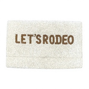 Sac à main de soirée de luxe personnalisé brodé et perlé Lets Srodeo, sac à bandoulière de créateur - Product Image 1