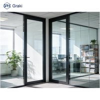 Cloison en aluminium de 100 mm avec stores intégrés, design moderne, durable, insonorisation 45 dB, écologique, pour bureaux commerciaux et entrepôts