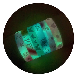 Tùy chỉnh Debossed Vòng đeo tay logo phát sáng trong bóng tối Silicone Vòng đeo tay - Product Image 5