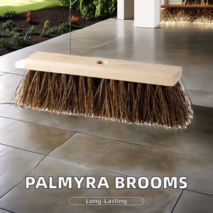 कंक्रीट की छत के साथ भारी-शुल्क प्राकृतिक पल्मायरा लकड़ी का ब्रोम, कंक्रीट की खुरदरी सतहों की सफाई के लिए - Product Image 3