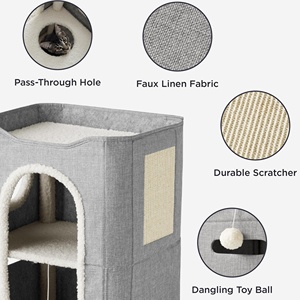 Wholesale Customized Multi Level Sisal <b>Cat</b> Scratching Barrel Tower <b>Scratch</b> <b>Post</b> for <b>Large</b> <b>Cats</b> Pet Stores - Product Image 2