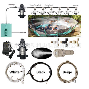 Sistema de Bomba Atomizadora con Pulverizador de Niebla, 15m, Azul y Negro, Conexión Rápida, Eléctrico, para Jardín, Refrigeración, Humidificación, Nebulización Fina - Product Image 4
