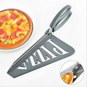 3 في 1 الفولاذ المقاوم للصدأ 2CR13 أسهم معمل + PP + TPR رمادي انفصال بيتزا الخبز مقص في المطبخ - Product Image 3