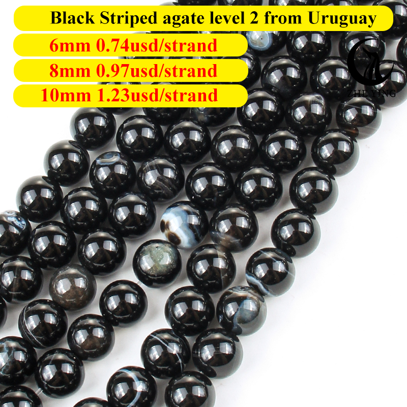 65.Black Striped agate
