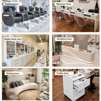 Fauteuil de pédicure ergonomique et réglable avec fonction massage pour salon commercial