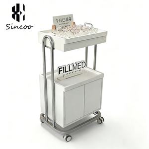 Carrito de Salón con Marco Metálico Estilo Europeo, Carrito de Belleza y Peluquería, Organizador de Almacenamiento con Estantes, Carrito Rodante para SPA con 4 Ruedas, Moderno para Sala de Estar - Product Image 6