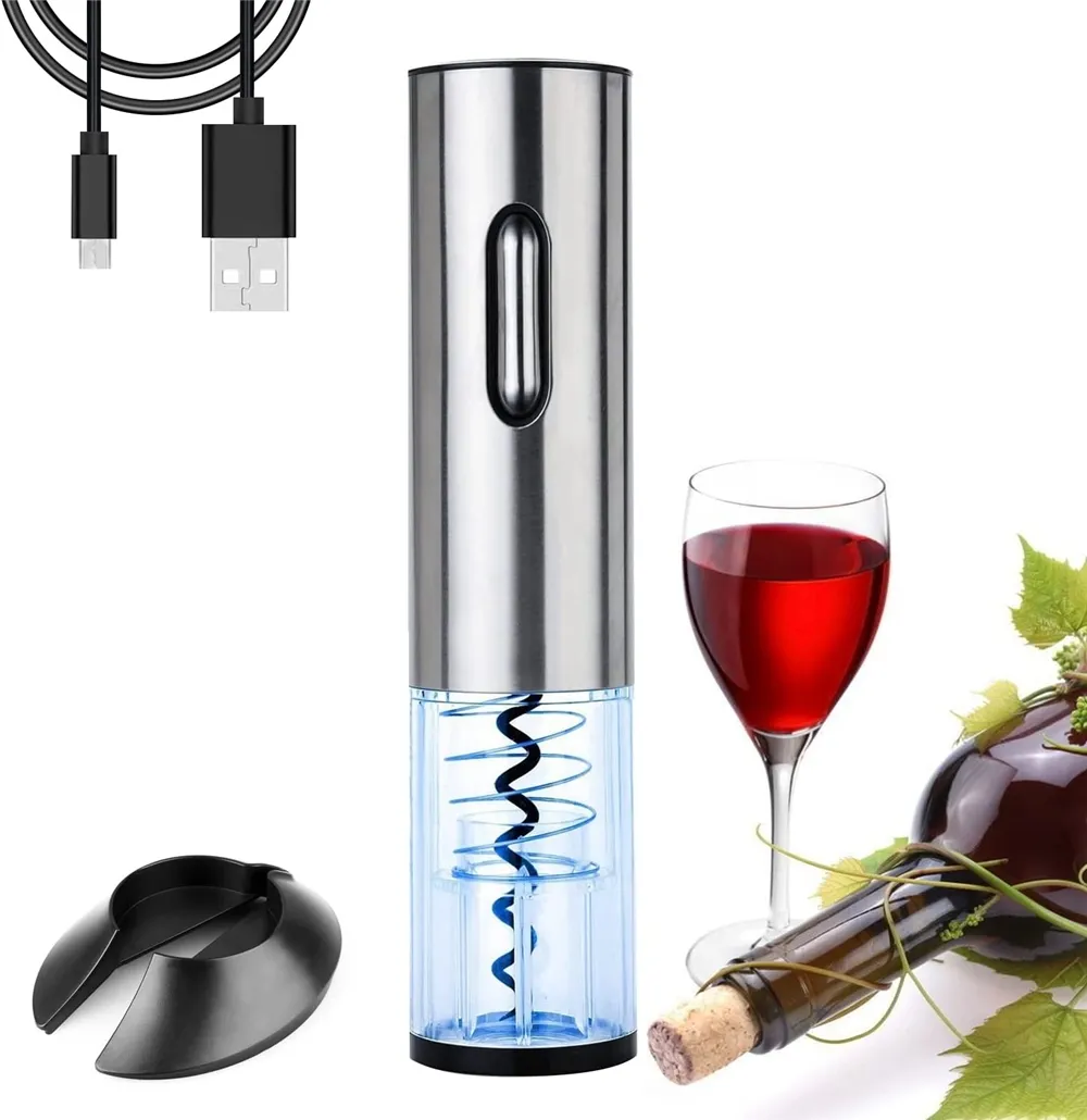 Tire-bouchon électrique Rechargeable/à piles, ouvre-bouteille Multi facile pour vin rouge