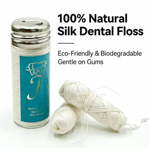 Fil dentaire 100% pure soie biodégradable à la cire de candelilla et à l'huile de menthe, 30m 50m, logo personnalisé, livraison rapide, vente chaude 2026 - Product Image 4