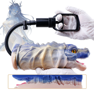 Bomba de masturbación de fantasía Dragon Princess para hombre, dispositivo de orgasmo de silicona con succión de pene monstruoso, vagina de bolsillo de un solo canal con forma de animal. - Product Image 1