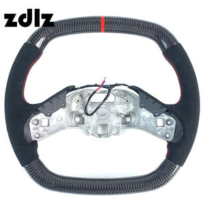 2020 2021 <span class=keywords><strong>2022</strong></span> 2023 pour <span class=keywords><strong>Chevrolet</strong></span> <span class=keywords><strong>Corvette</strong></span> C8 volant personnalisé noir Alcanta cuir volant en Fiber de carbone - Product Image 1