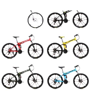Vélo pliant Kaimarte 24 pouces, double suspension, frein à disque, vélo de montagne, cadre en acier carbone - Product Image 5