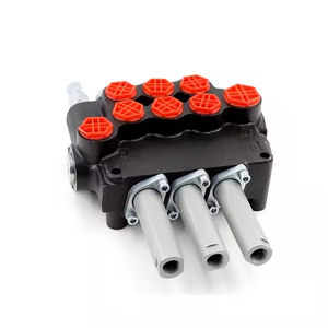 Válvula de control de cable OEM P80 al por mayor, monobloque manual, 3 secciones, 3 carretes, válvula direccional, maquinaria de construcción competitiva - Product Image 2