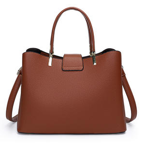 批发定制新款二合一套装女式手提包带小钱包女士工作单肩包 PU 皮革设计师手提包 - Product Image 4