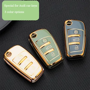 Nuovo TPU Car Remote Key Case Cover Fob per Audi A1 A3 A4 A6 Q3 Q7 TT Protector Shell Keyless Holder portachiavi Bag accessori Auto
