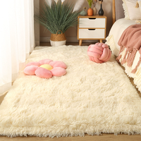 Tapis Moderne Épais et Moelleux à Poils Longs, Rembourré en Polyester, Idéal pour Chambre, Dortoir et Salon à la Maison