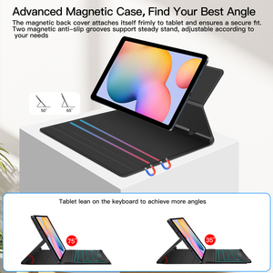 Không Dây Bàn Phím Máy Tính Bảng Bìa Với Lật Gấp Từ Tách Đối Với Samsung Galaxy Tab S6 10.4/A8 10.5 Inch Trường Hợp Bàn Phím - Product Image 3