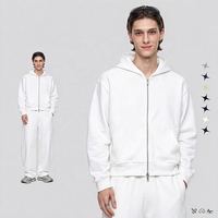 Sweat à capuche unisexe zippé en coton polyester 360 GSM, coupe ample, en molleton bouclette épais, personnalisable avec logo, style streetwear