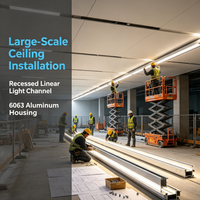 Profilé linéaire encastré en aluminium 6063 durable, support de fourniture en gros pour les projets de construction