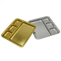 Vendita in fabbrica 304 acciaio inossidabile argento dorato mensa uso che serve piatto coreano vassoio piatto da asporto