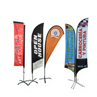 Conception gratuite bas quantité minimale de commande Logo personnalisé pas cher bannière promotionnelle larme larme goutte drapeaux plage plume drapeau