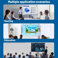 Tableau blanc électronique interactif de 82 pouces multi-touch à doigt infrarouge 20/40 points Smart Board pour l'enseignement des réunions